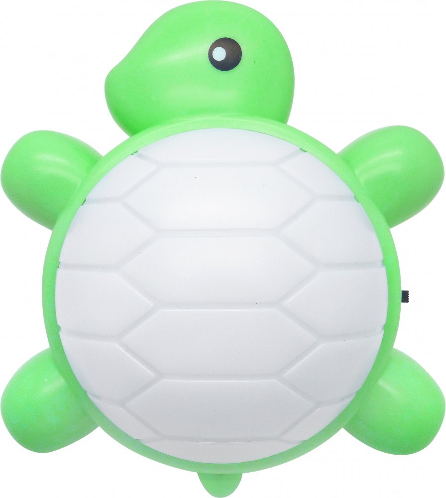 Ночник светодиодный NLA 04-TG ЧЕРЕПАШКА зелёная с выключателем 230В IN HOME