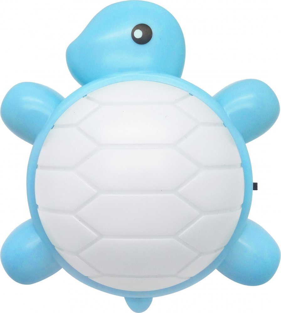 Ночник светодиодный NLA 04-TB ЧЕРЕПАШКА синяя с выключателем 230В IN HOME