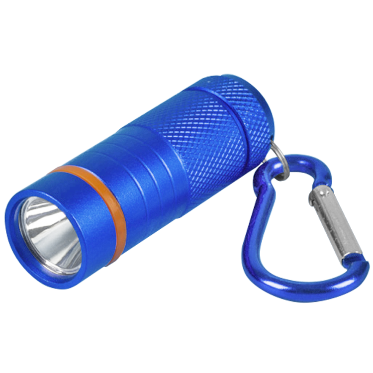 Фонарь-брелок KL 61B LED батарейки в комплекте алюминиевый СИНИЙ IN HOME