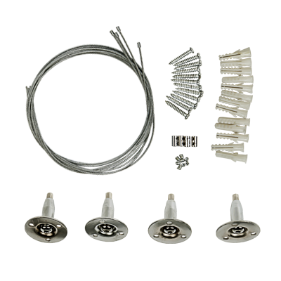 Комплект подвесов LP-КПТ на тросах для панели светодиодной ультратонкой IN HOME