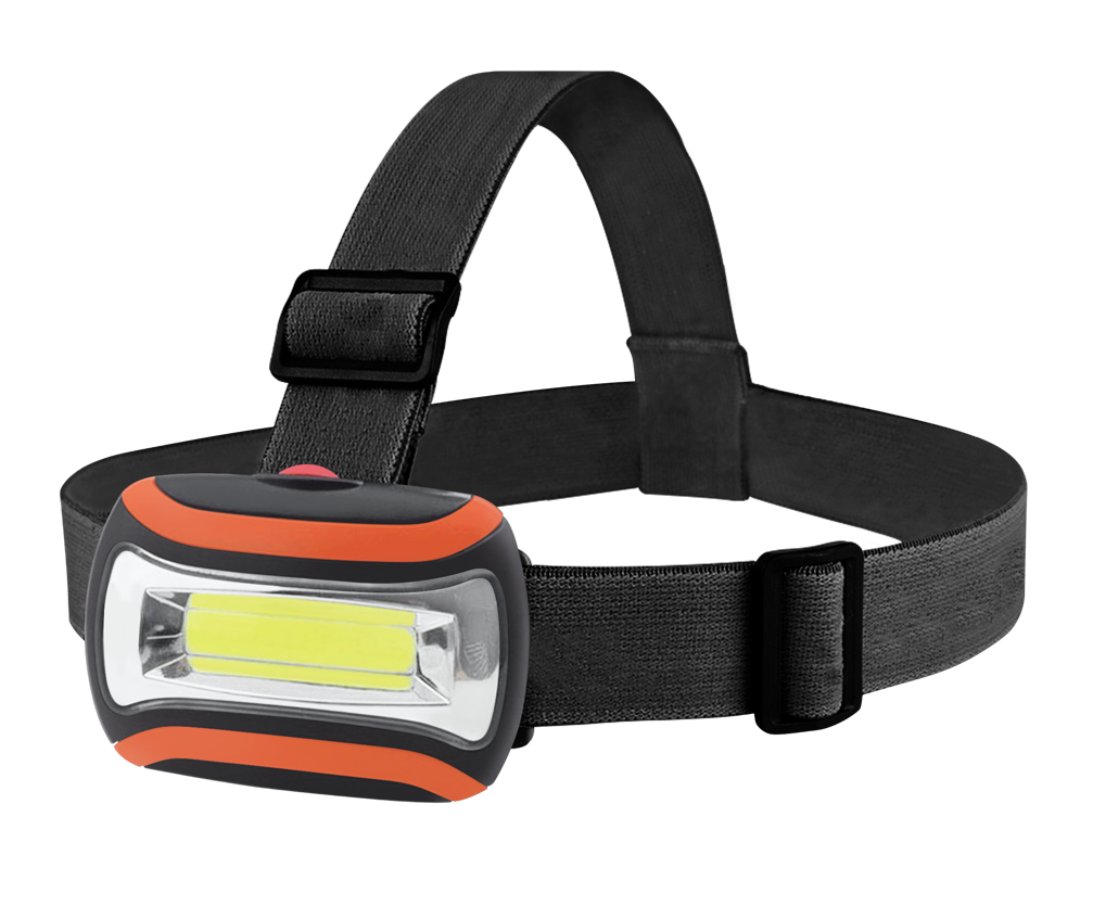 Фонарь налобный HL 07O LED 3ААА 3 режима ОРАНЖЕВЫЙ IN HOME