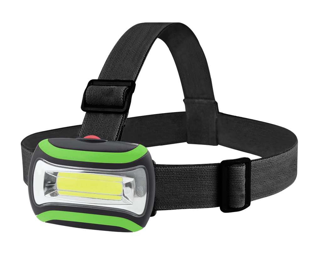 Фонарь налобный HL 07G LED 3ААА 3 режима ЗЕЛЁНЫЙ IN HOME
