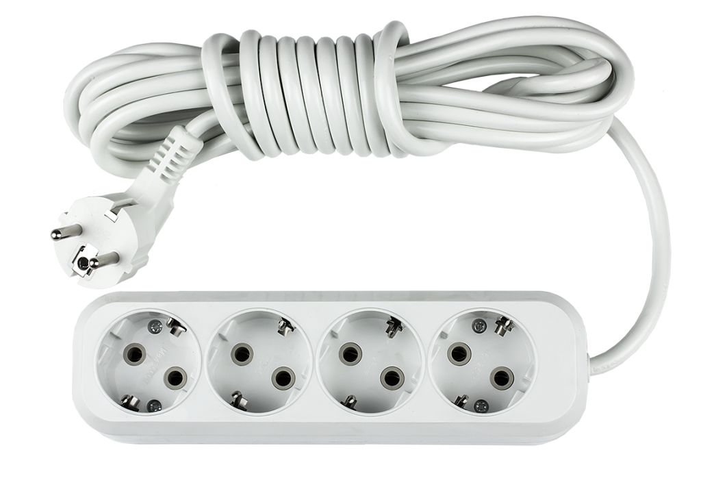 Удлинитель УЗ-4-5-GRAND четырехместный с заземлением 5м 8145 IN HOME