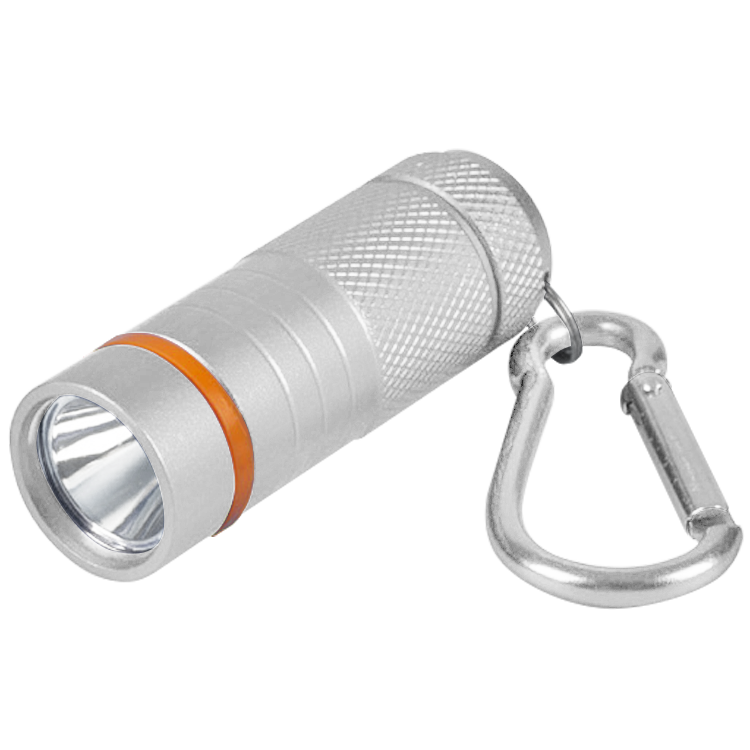 Фонарь-брелок KL 61S LED батарейки в комплекте алюминиевый СЕРЫЙ IN HOME