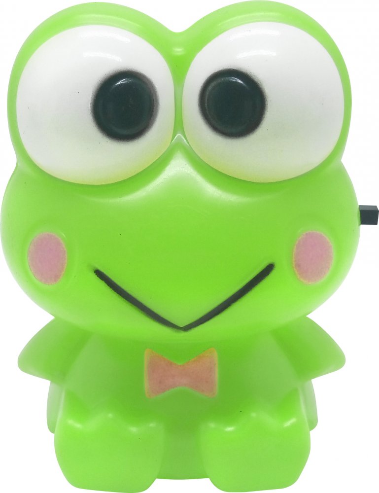 Ночник светодиодный NLA 02-FG ЛЯГУШОНОК зелёный с выключателем 230В IN HOME