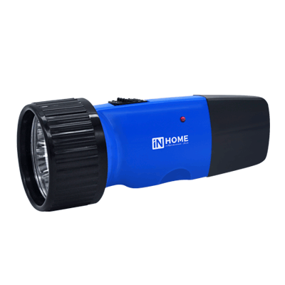 Фонарь ручной аккумуляторный MLA 01-C 5LED 120Lm 6ч 2 режима, з/у 230В СИНИЙ  IN HOME