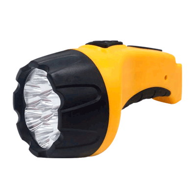 Фонарь ручной аккумуляторный MLA 03 7LED 150Lm 8ч 2 режима, з/у 230В ЧЕРНО-ЖЁЛТЫЙ IN HOME