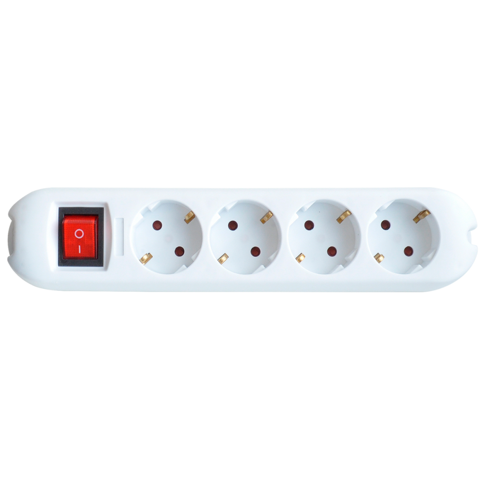 Колодка 4GS-SMART четырехместная с выключателем 16А с заземлением 5440 IN HOME