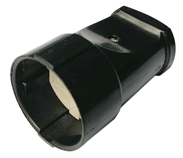 Штепсельное гнездо 10А черное 4252 IN HOME