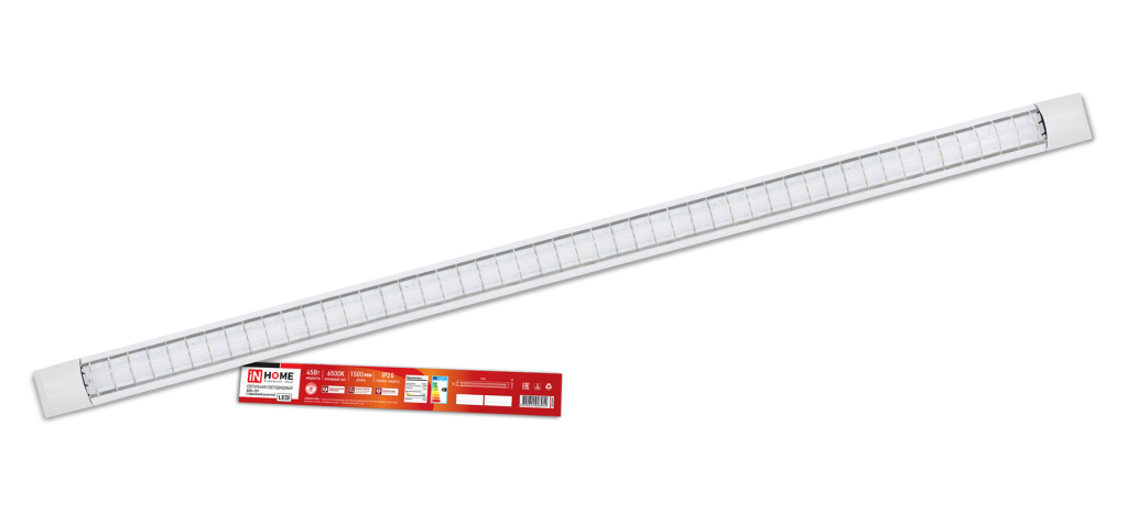 Светильник светодиодный SPO-119 45Вт 230В 6500К 3400Лм 1500мм IP20 с зеркальной решеткой IN HOME