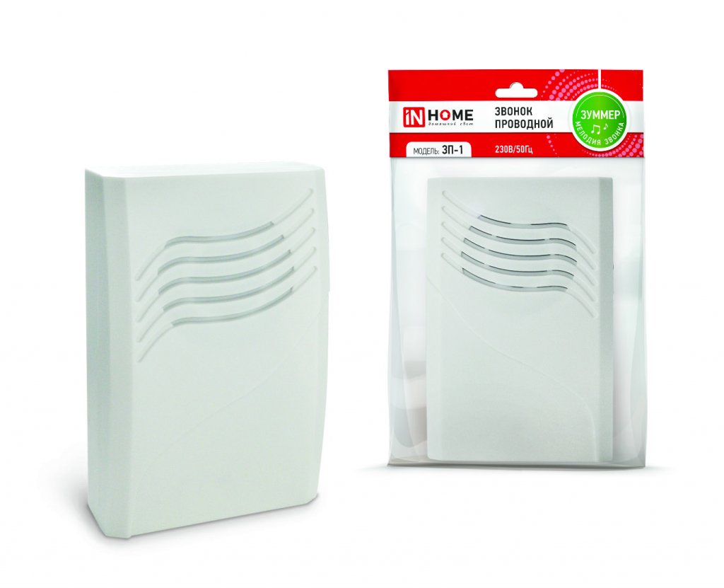 Звонок проводной ЗП-2 Трель белый IN HOME
