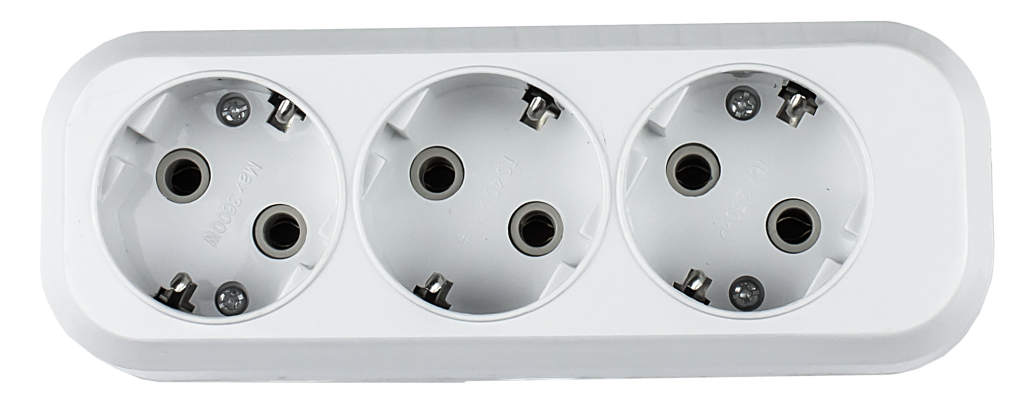 Колодка УЗ-3-GRAND трехместная с заземлением 5130 IN HOME