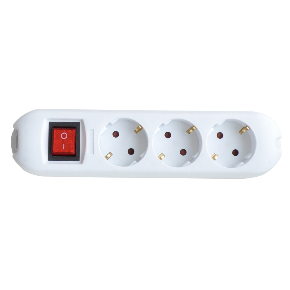 Колодка 3GS-SMART трехместная с выключателем 16А с заземлением 5430 IN HOME