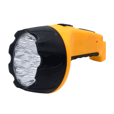 Фонарь ручной аккумуляторный MLA 04 15LED 200Lm 6ч 2 режима, з/у 230В ЧЕРНО-ЖЁЛТЫЙ IN HOME