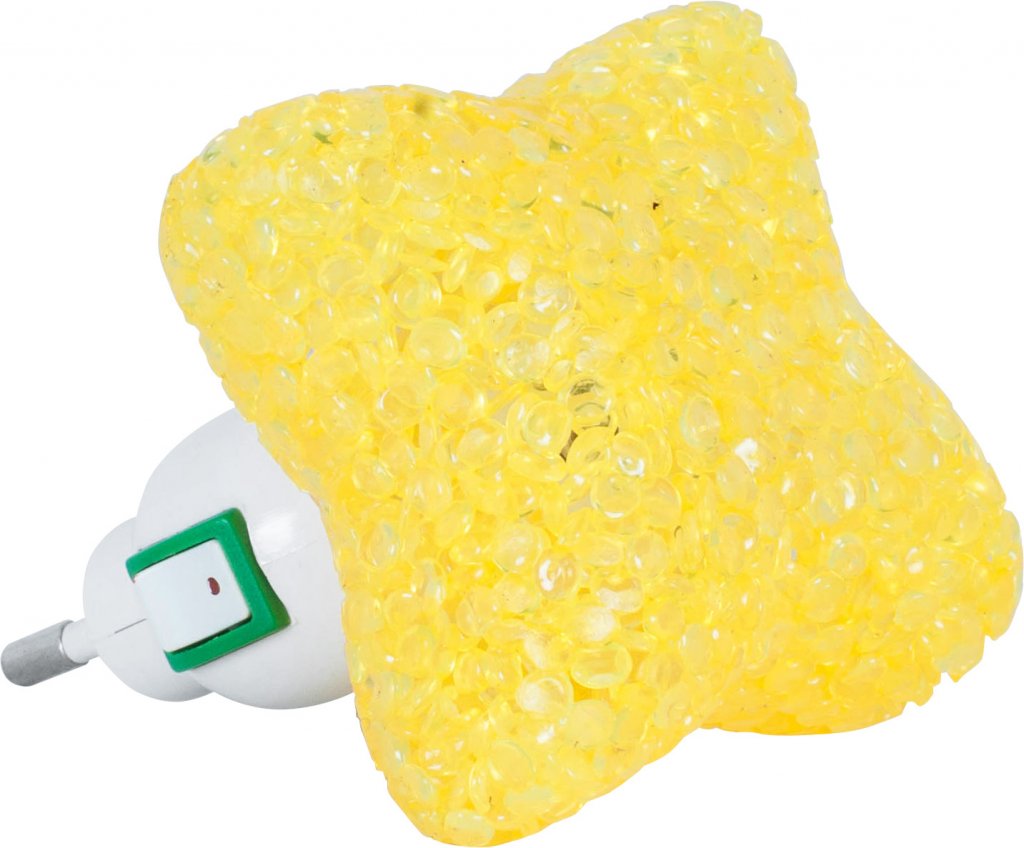 Ночник светодиодный NLA 10-SY ЗВЕЗДА жёлтая с выключателем 230В IN HOME