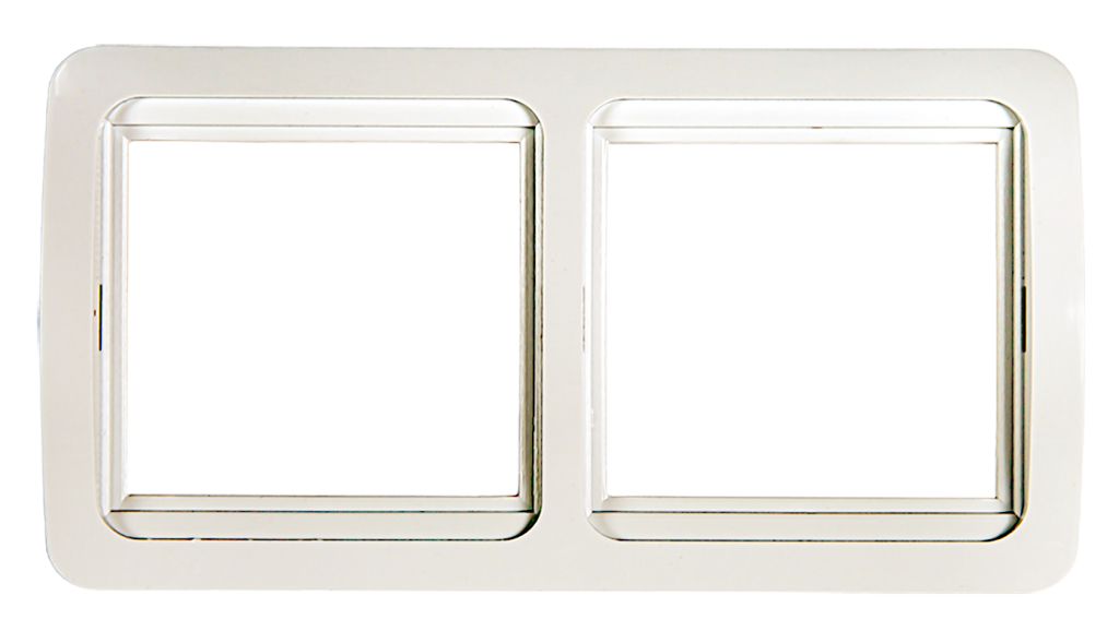 Рамка двойная горизонтальная CLASSICO белая 2302H IN HOME